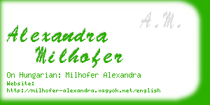 alexandra milhofer business card